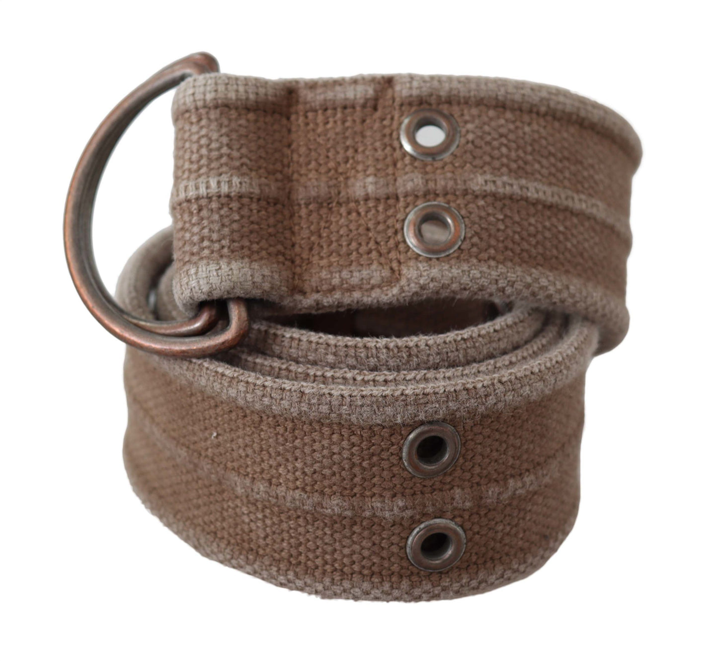 Dolce & Gabbana Ceinture à logo en cuir beige Ceinture à boucle