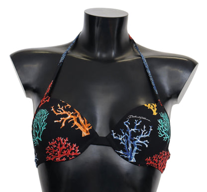 Haut de bikini femme Dolce & Gabbana motif Coraux noirs
