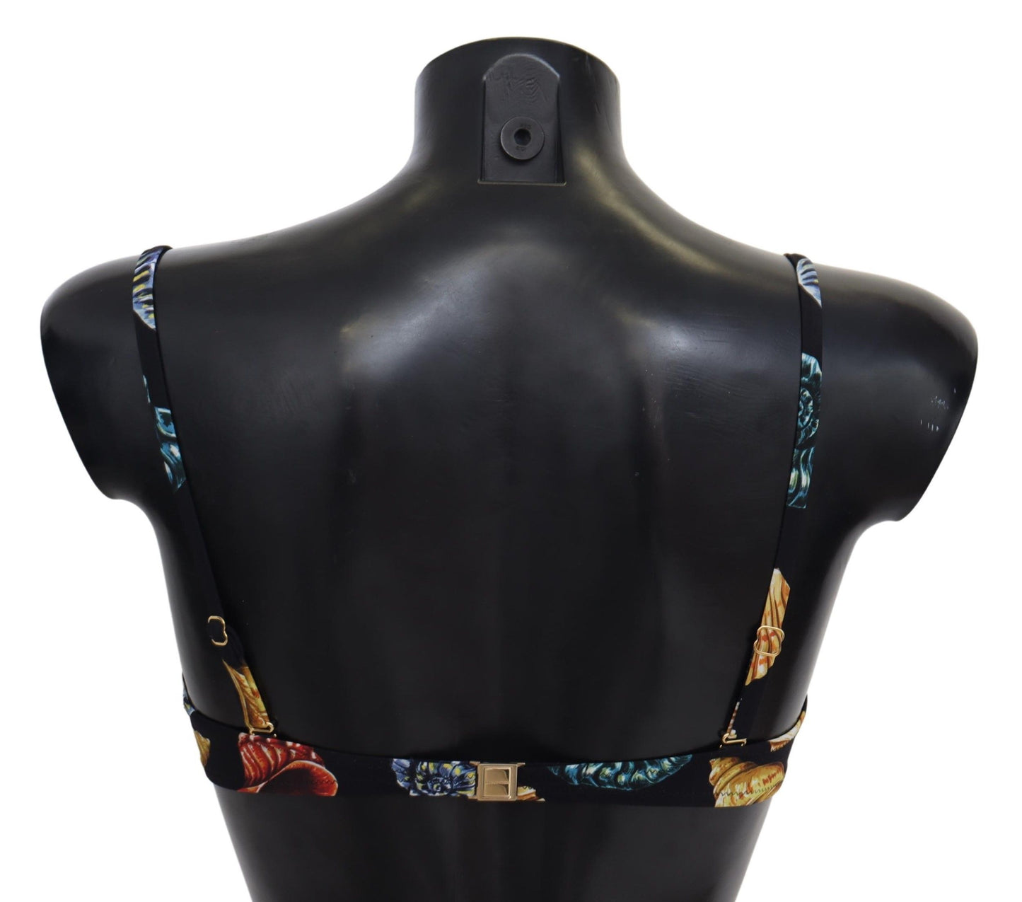 Hauts de maillot de bain bikini Dolce & Gabbana noirs à imprimé coquillages pour femme