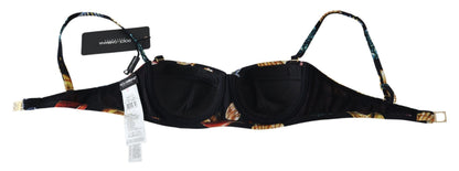 Hauts de maillot de bain bikini Dolce & Gabbana noirs à imprimé coquillages pour femme