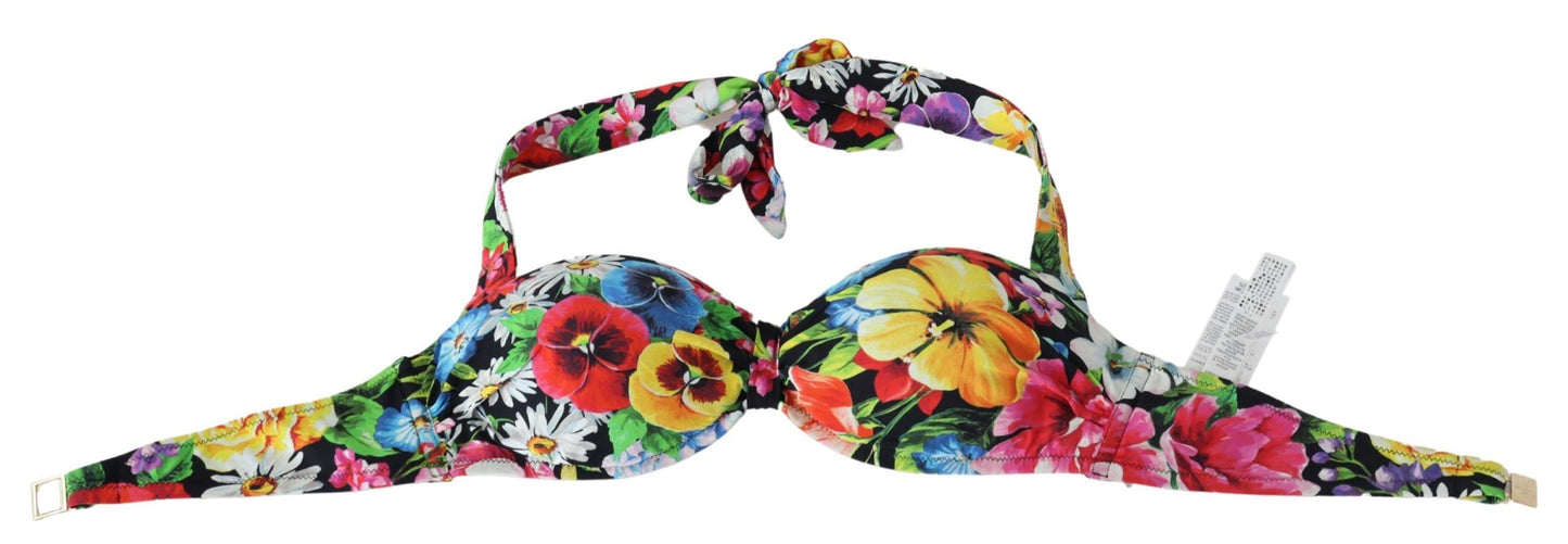 Hauts de bikini Dolce & Gabbana multicolores imprimés floraux