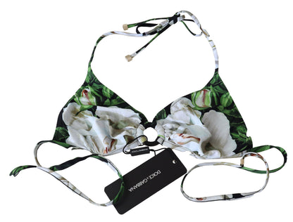 Haut de maillot de bain licou Dolce & Gabbana à imprimé floral multicolore