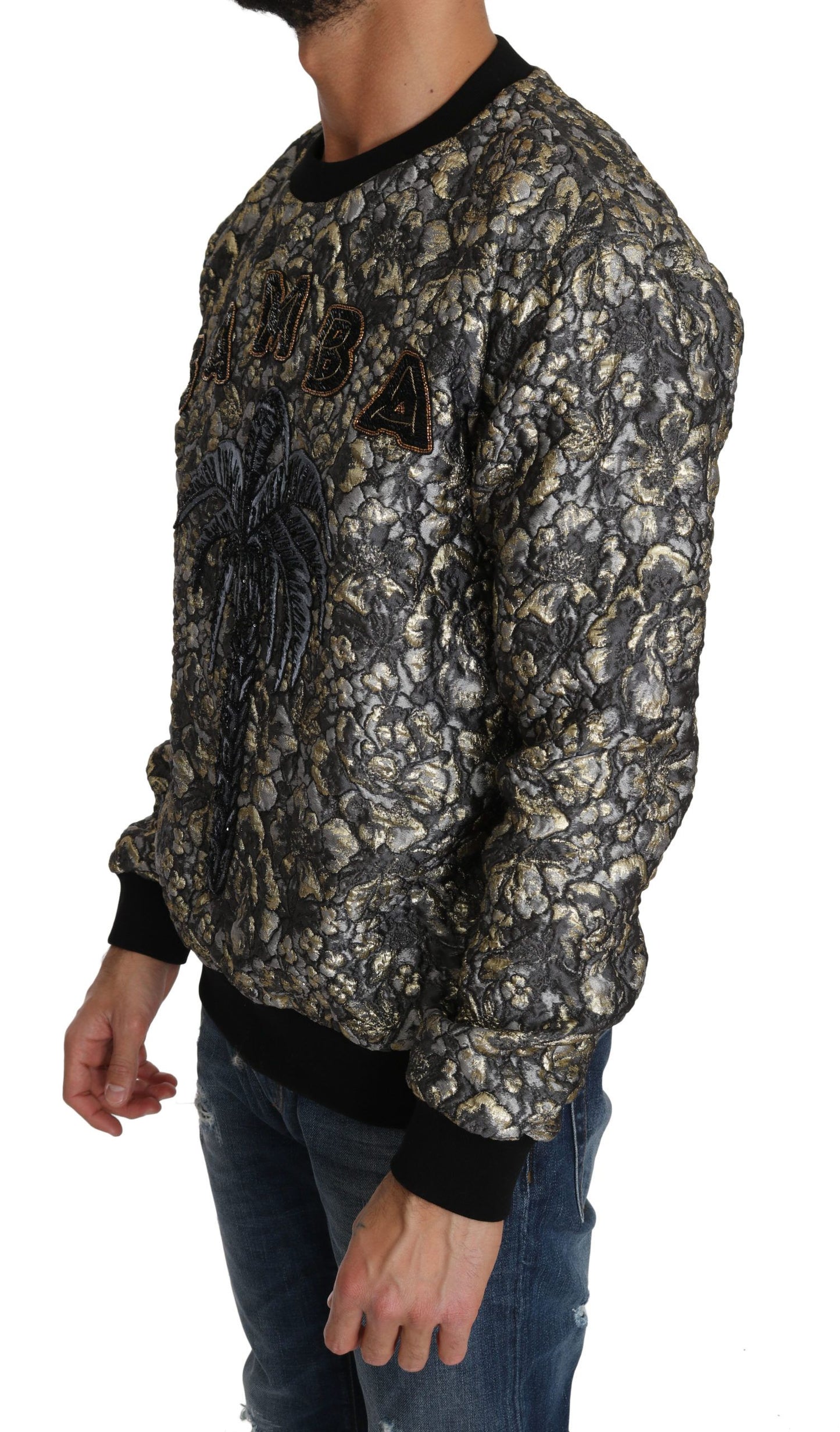 Pull en jacquard multicolore SAMBA à palmiers Dolce & Gabbana