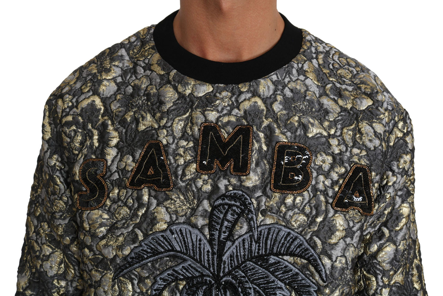Pull en jacquard multicolore SAMBA à palmiers Dolce & Gabbana