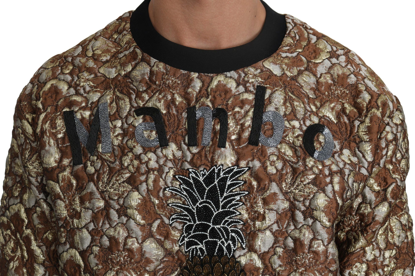 Suéter de punto con piña Jacquard MAMBO multicolor de Dolce & Gabbana