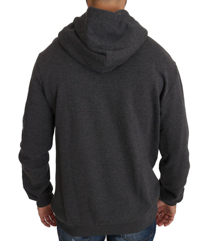 Pull à capuche gris Dolce & Gabbana avec cœur rouge en cristal