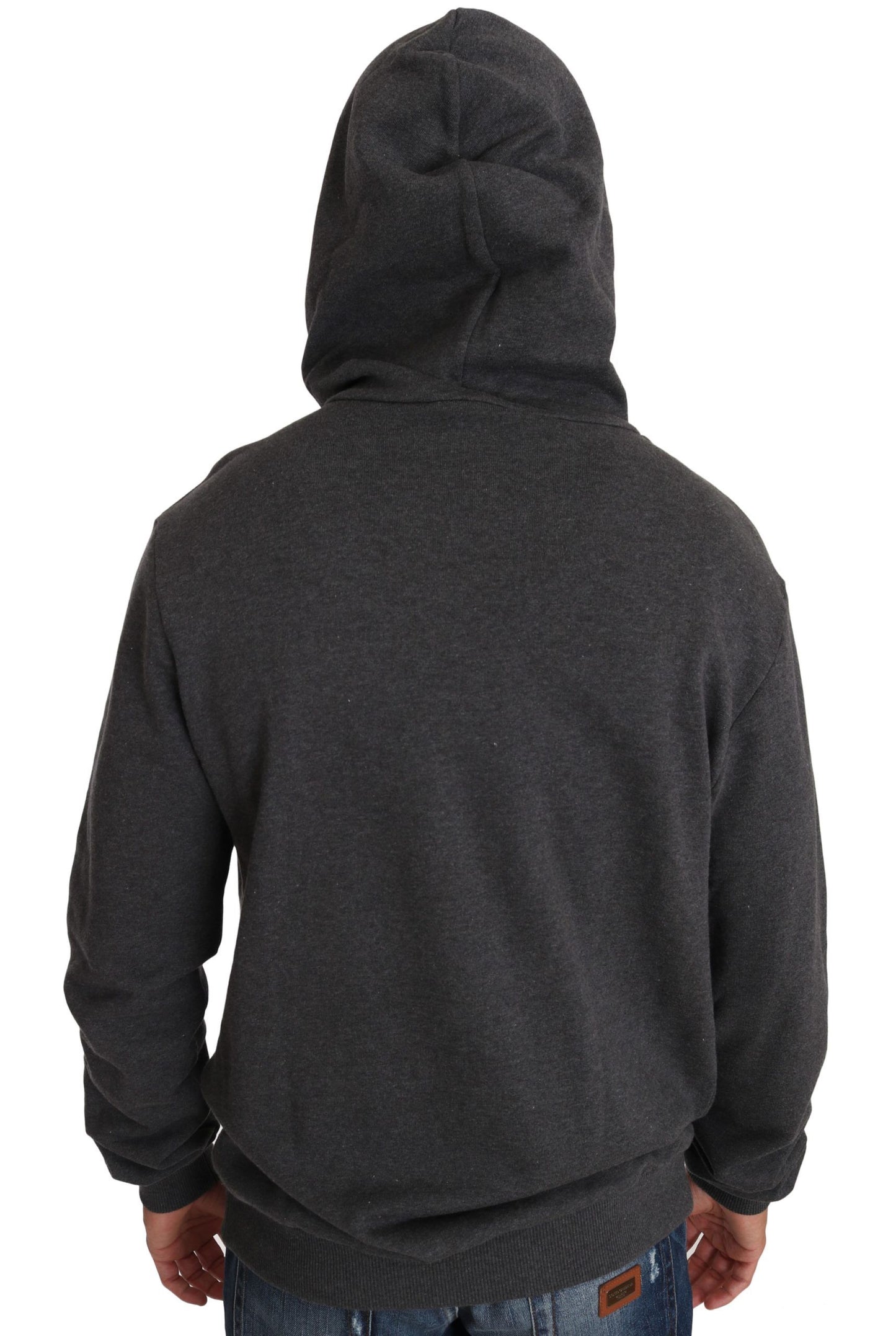 Pull à capuche gris Dolce & Gabbana avec cœur rouge en cristal