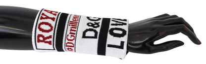 Pulsera envolvente Dolce & Gabbana de punto de lana multicolor con D&G Love