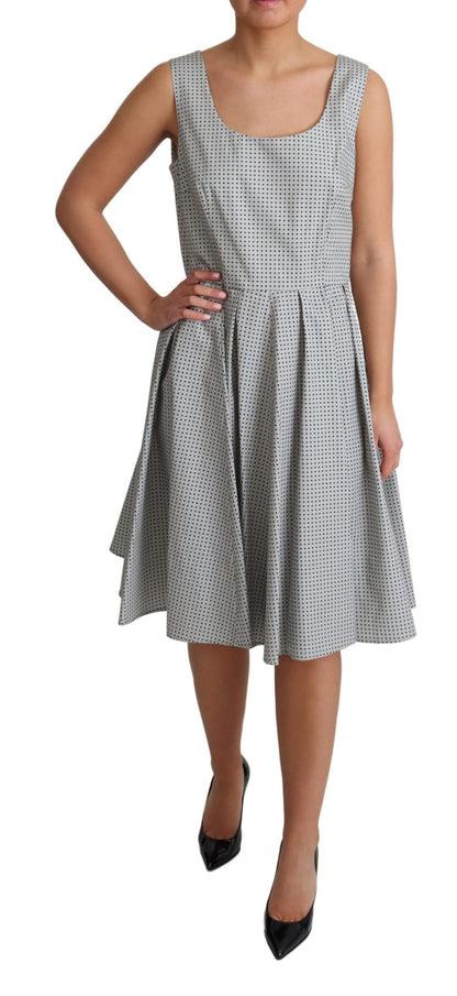 Robe trapèze Dolce & Gabbana en coton gris à pois
