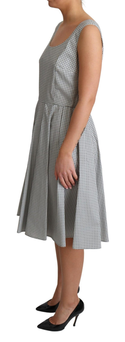 Robe trapèze Dolce & Gabbana en coton gris à pois