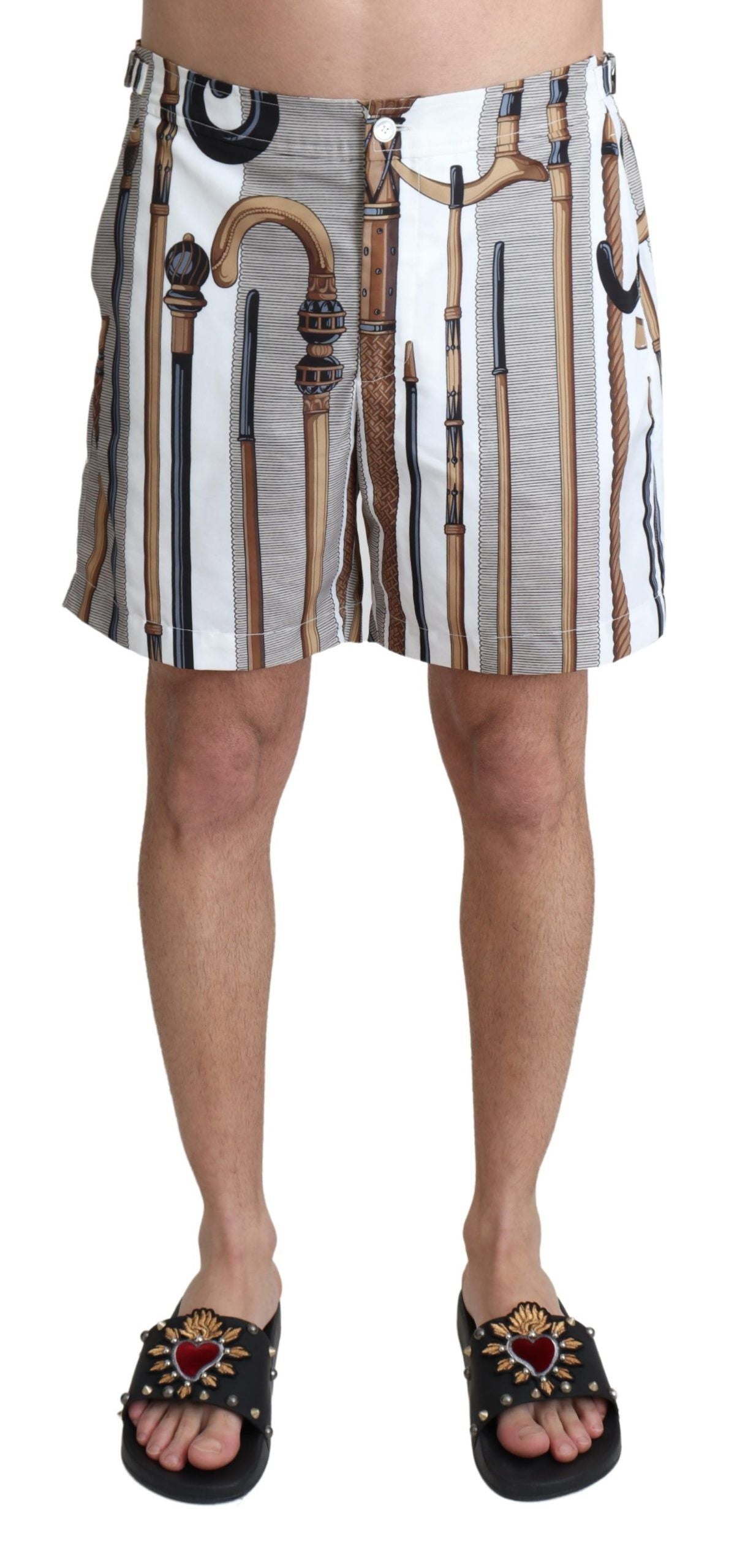 Short de bain Dolce & Gabbana Blanc Canne