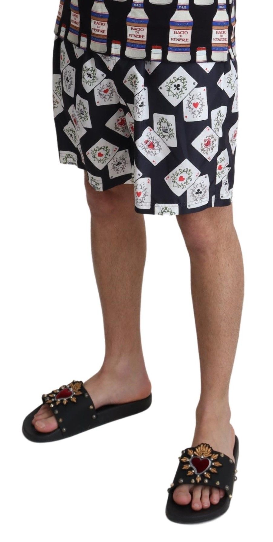 Short de bain Dolce & Gabbana motif jeu de cartes