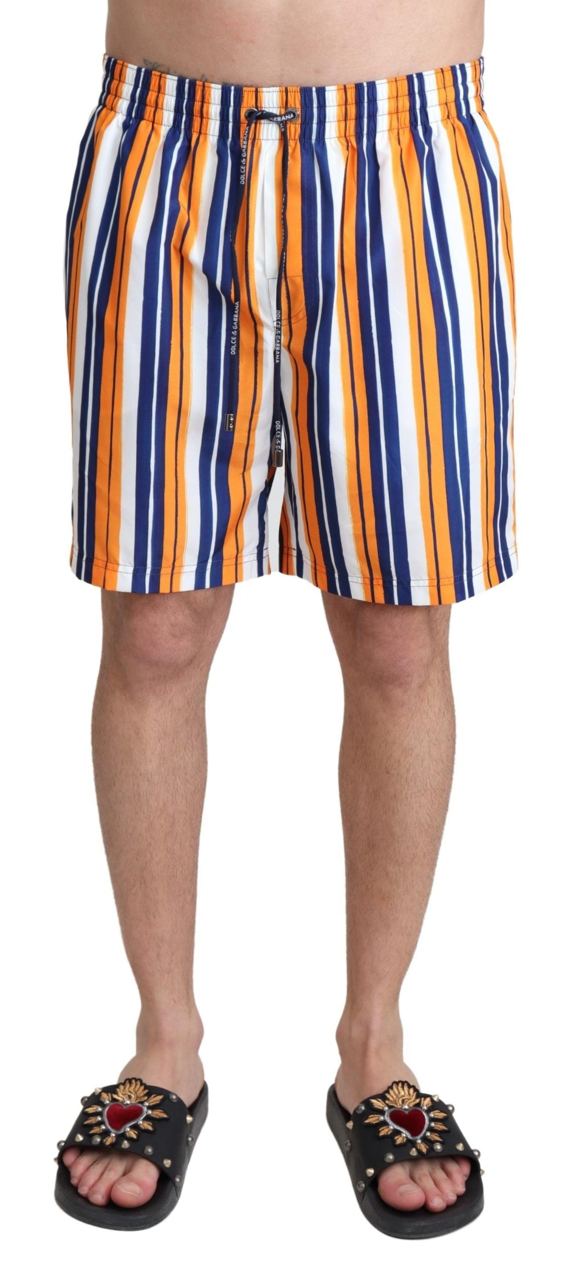 Dolce & Gabbana Short de bain rayé multicolore
