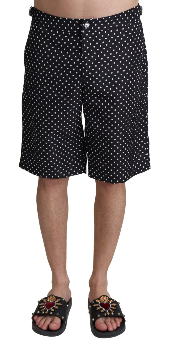 Dolce & Gabbana Shorts de baño con estampado de lunares negros