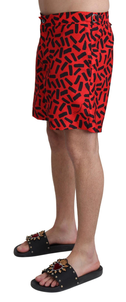 Short de bain Dolce & Gabbana motif rouge