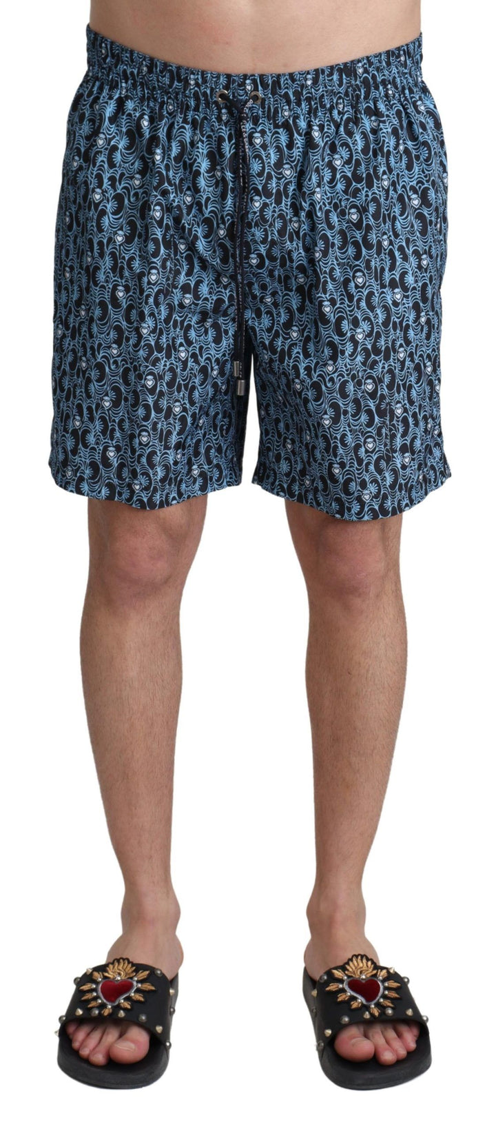Dolce & Gabbana Pantalones cortos de baño estampados azules