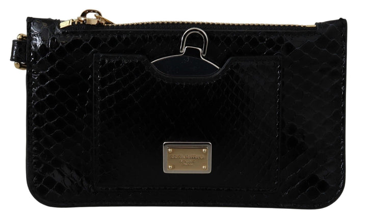 Monedero de piel negro Dolce & Gabbana con espejo y cartera Agnese