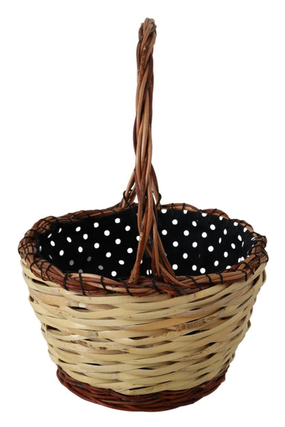 Sac fourre-tout Dolce & Gabbana en osier et rotin beige