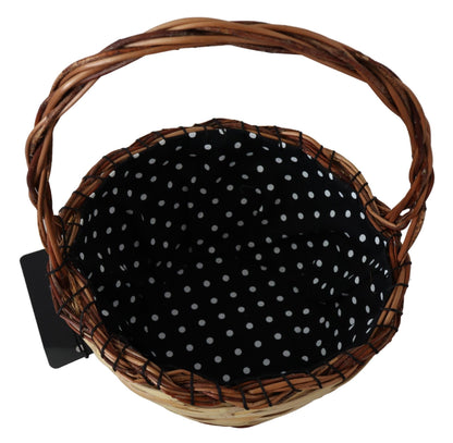 Sac fourre-tout Dolce & Gabbana en osier et rotin beige