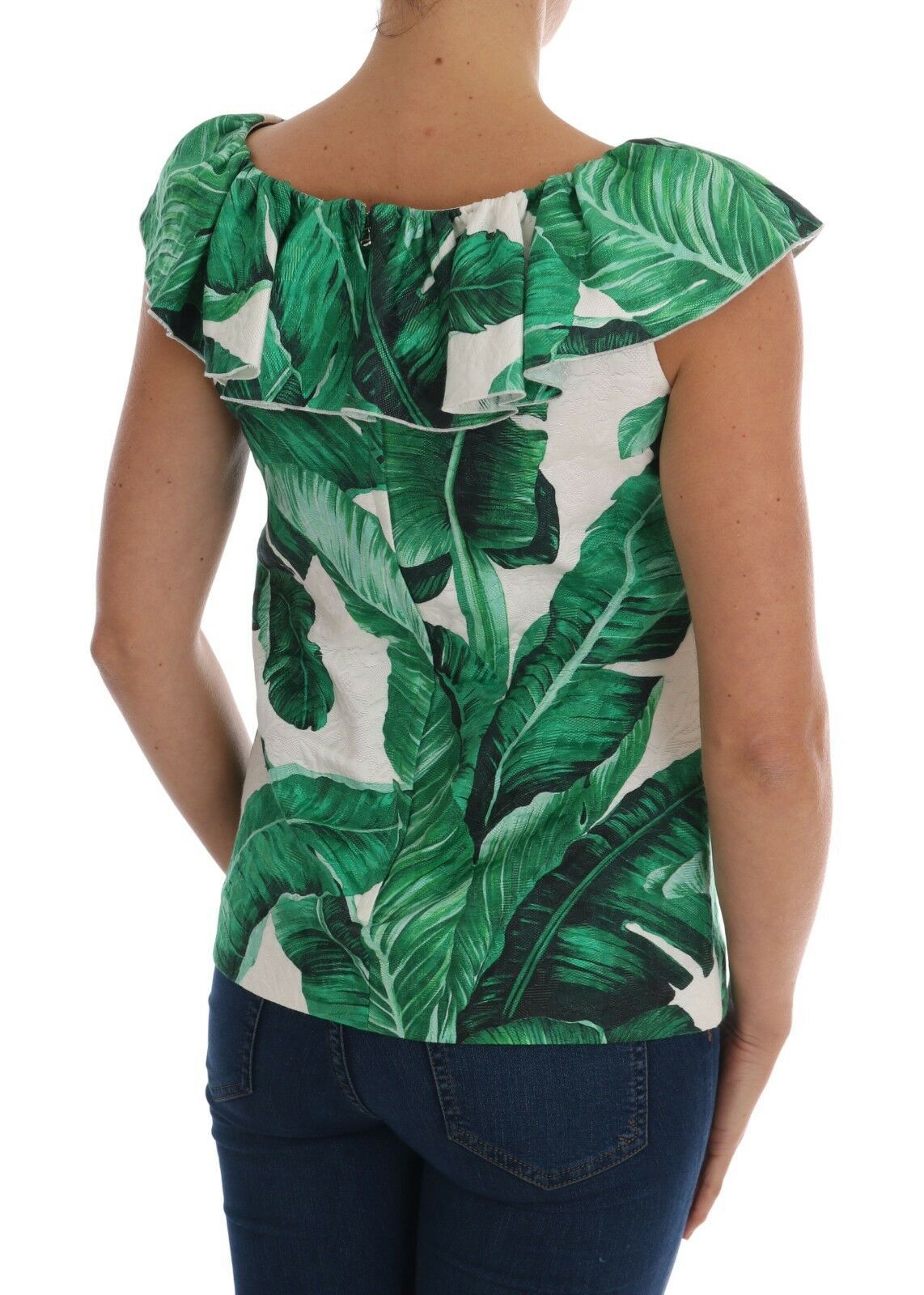 Haut-blouse Dolce & Gabbana en sequins Ananas Banane