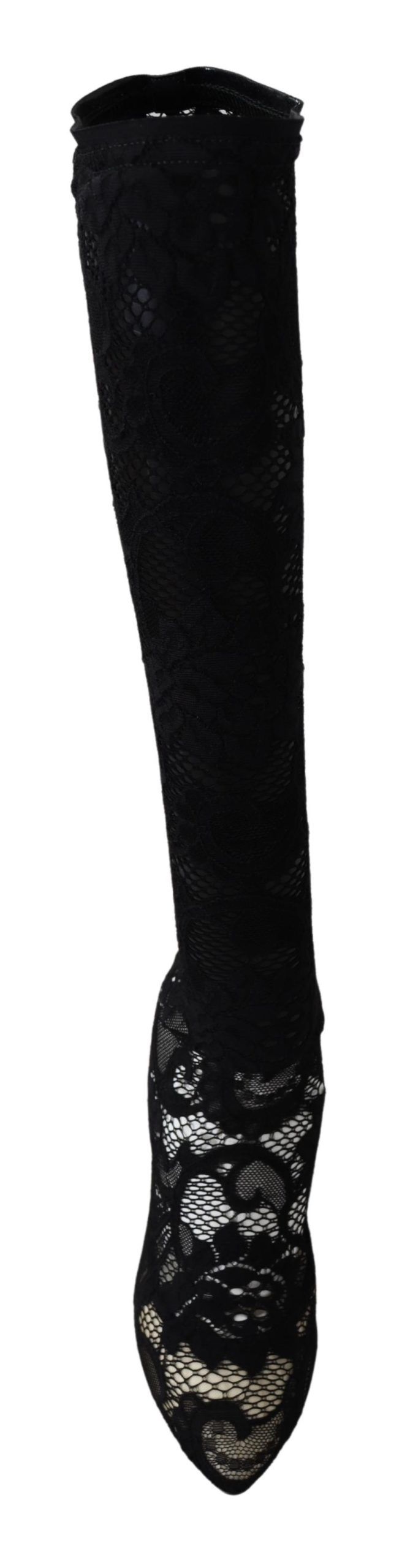 Chaussures Escarpins Bottines Dolce & Gabbana en dentelle Taormina noire