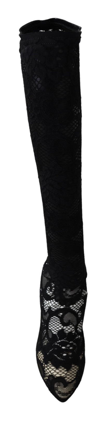Chaussures Escarpins Bottines Dolce & Gabbana en dentelle Taormina noire