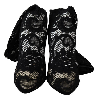 Chaussures Escarpins Bottines Dolce & Gabbana en dentelle Taormina noire