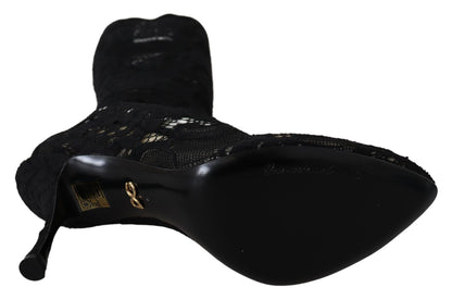 Chaussures Escarpins Bottines Dolce & Gabbana en dentelle Taormina noire
