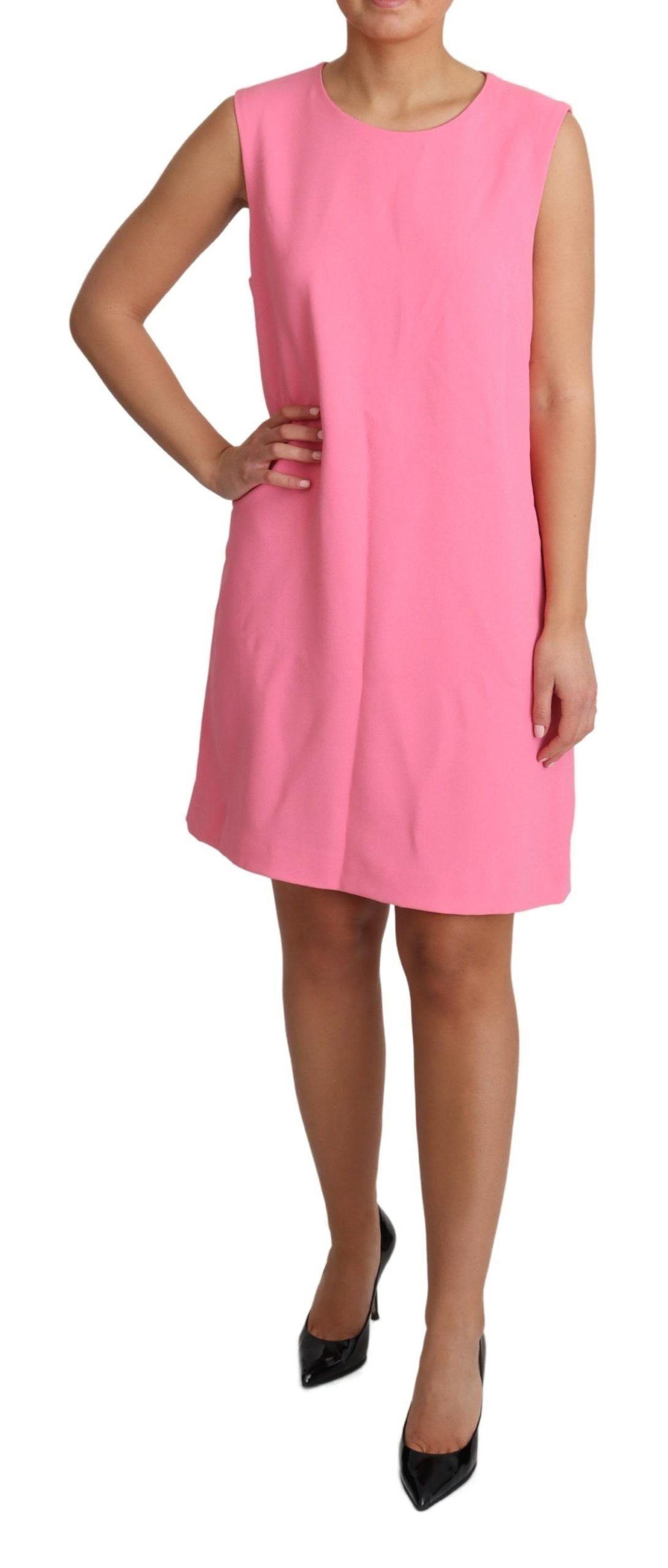 Robe droite rose sans manches longueur genou Dolce & Gabbana