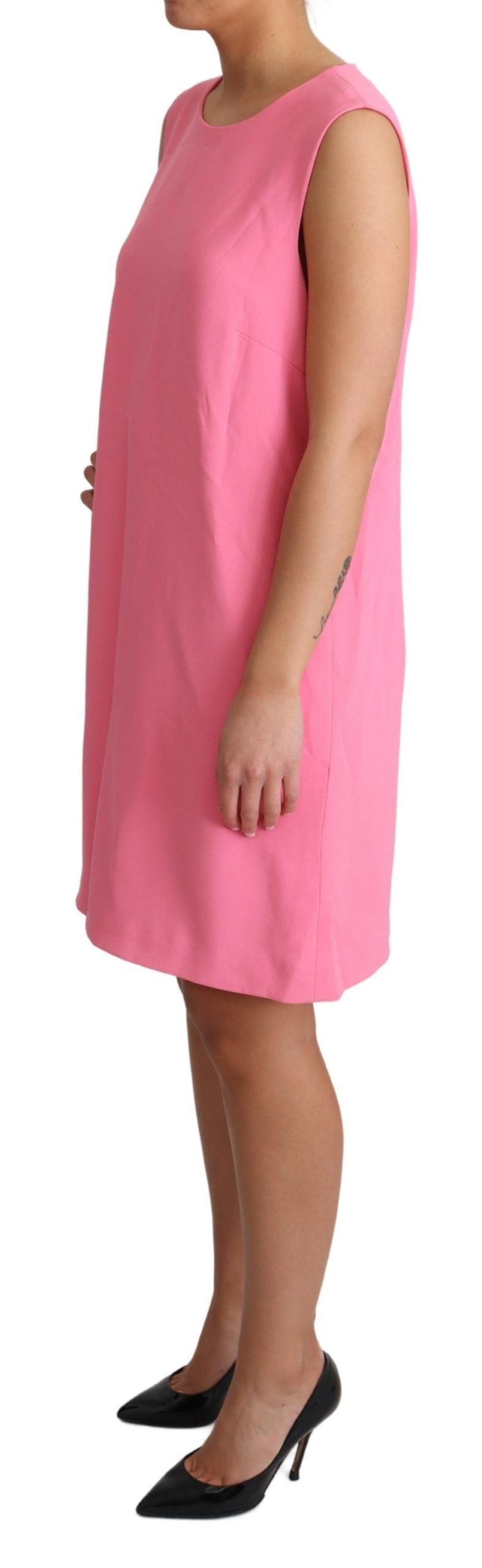 Robe droite rose sans manches longueur genou Dolce & Gabbana