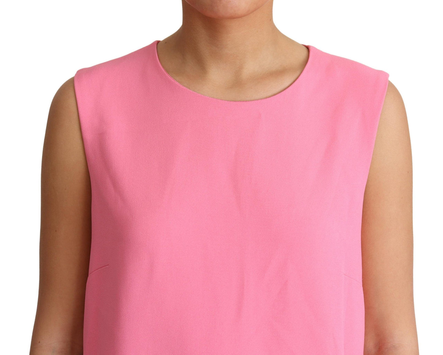 Robe droite rose sans manches longueur genou Dolce & Gabbana