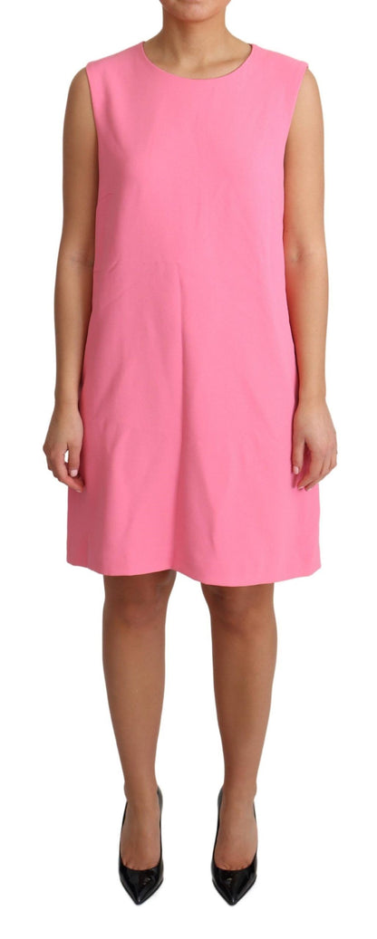 Robe droite rose sans manches longueur genou Dolce & Gabbana