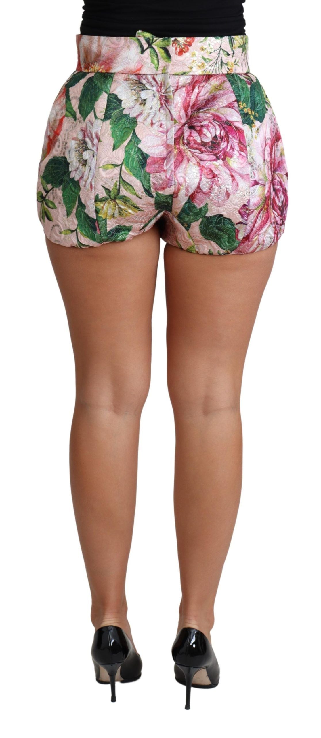 Short Dolce & Gabbana en coton rose à imprimé floral