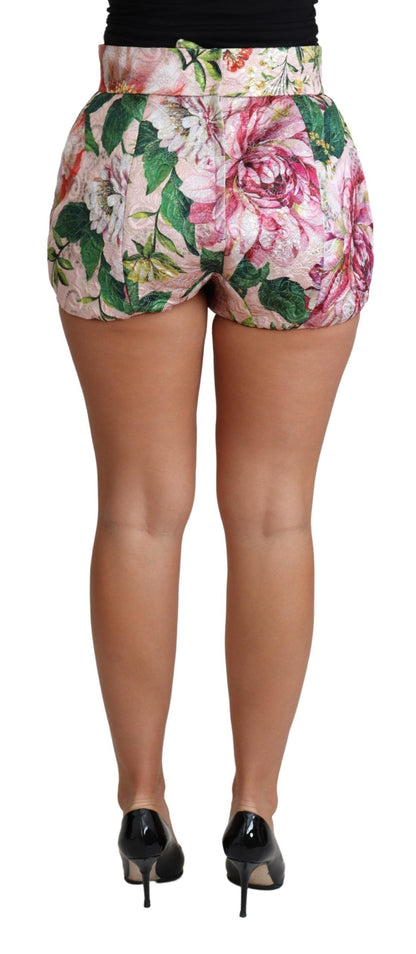 Short Dolce & Gabbana en coton rose à imprimé floral