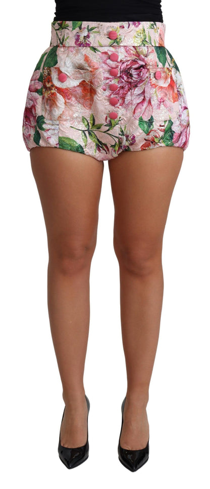 Short Dolce & Gabbana en coton rose à imprimé floral