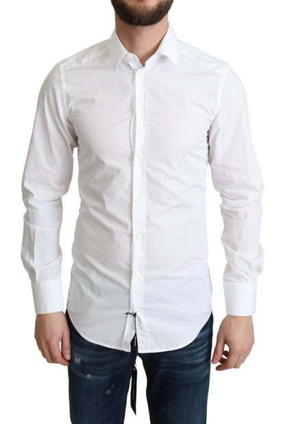Chemise de cérémonie homme à manches longues en coton blanc Dolce & Gabbana