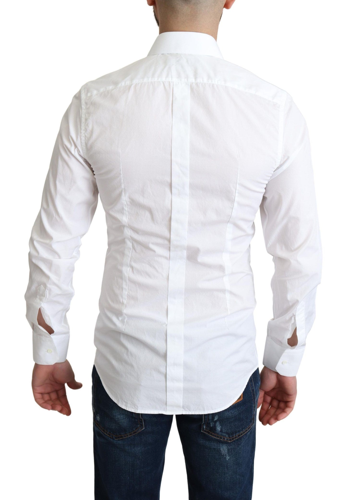 Chemise de cérémonie homme à manches longues en coton blanc Dolce & Gabbana