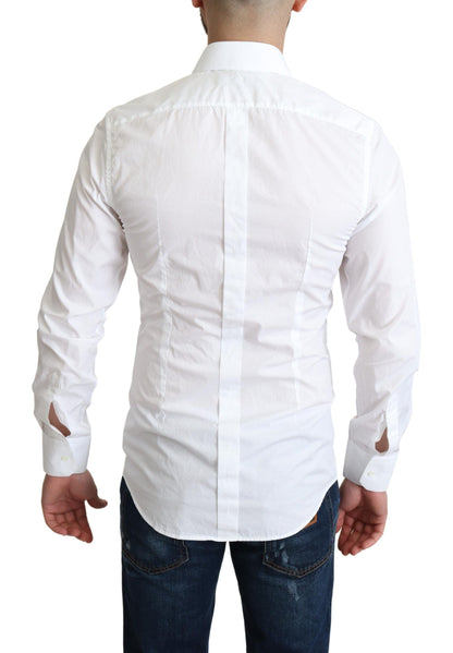 Chemise de cérémonie homme à manches longues en coton blanc Dolce & Gabbana