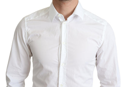 Chemise de cérémonie homme à manches longues en coton blanc Dolce & Gabbana
