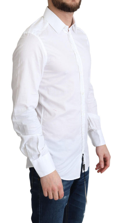 Chemise habillée Dolce & Gabbana en coton blanc à manches longues
