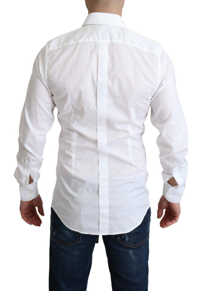 Chemise habillée Dolce & Gabbana en coton blanc à manches longues
