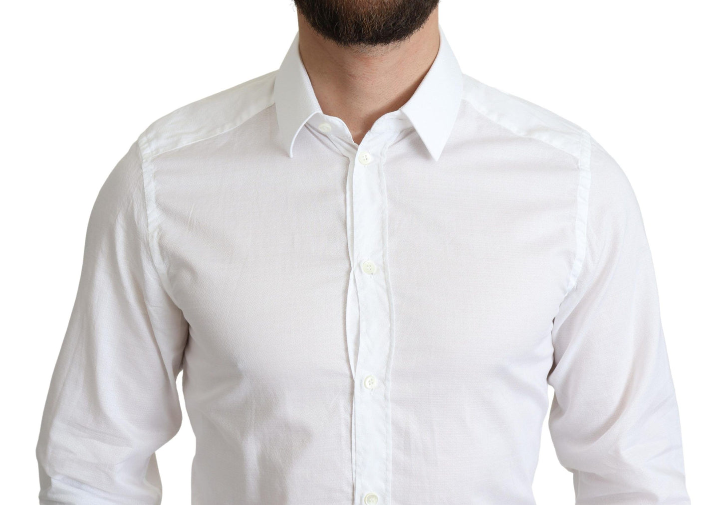 Chemise habillée Dolce & Gabbana en coton blanc à manches longues