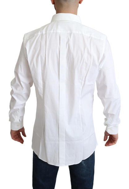 Chemise habillée Dolce & Gabbana en coton stretch blanc pour homme
