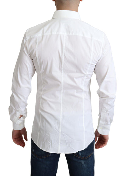 Chemise de smoking SICILIA Dolce & Gabbana en coton stretch blanc pour homme