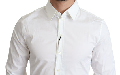 Chemise de smoking SICILIA Dolce & Gabbana en coton stretch blanc pour homme