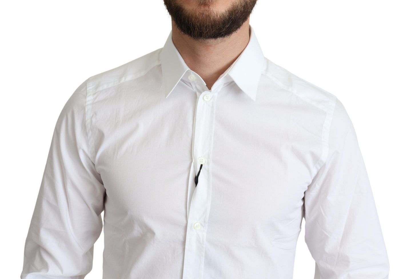 Chemise habillée Dolce & Gabbana en pur coton blanc pour homme