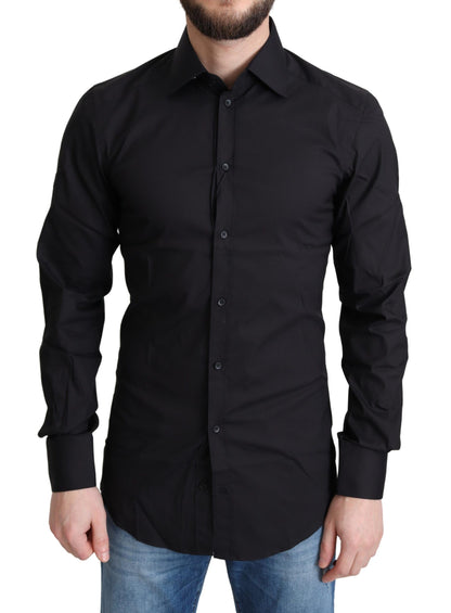 Chemise de soirée Dolce & Gabbana en coton mélangé noir