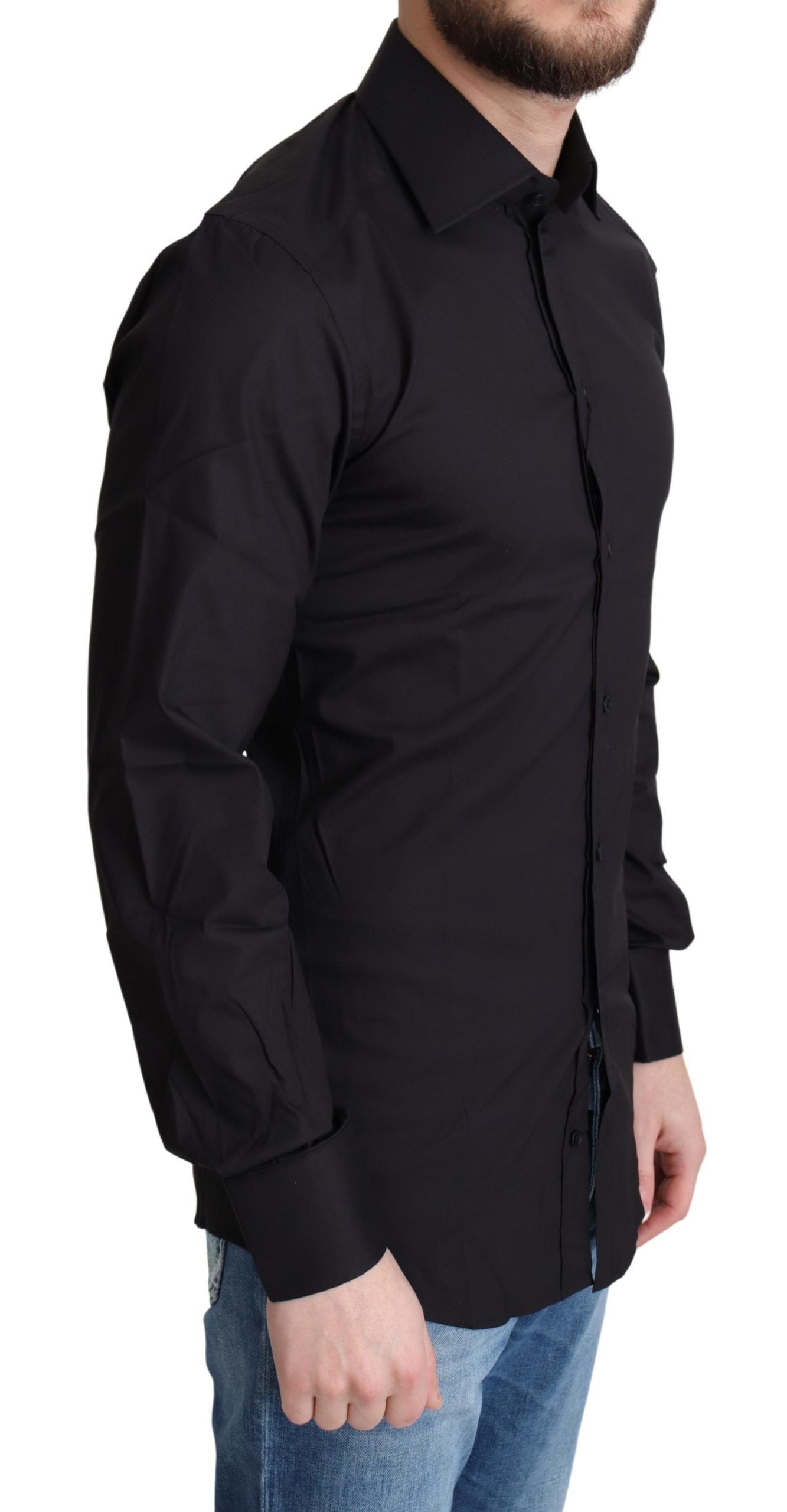 Chemise de soirée Dolce & Gabbana en coton mélangé noir
