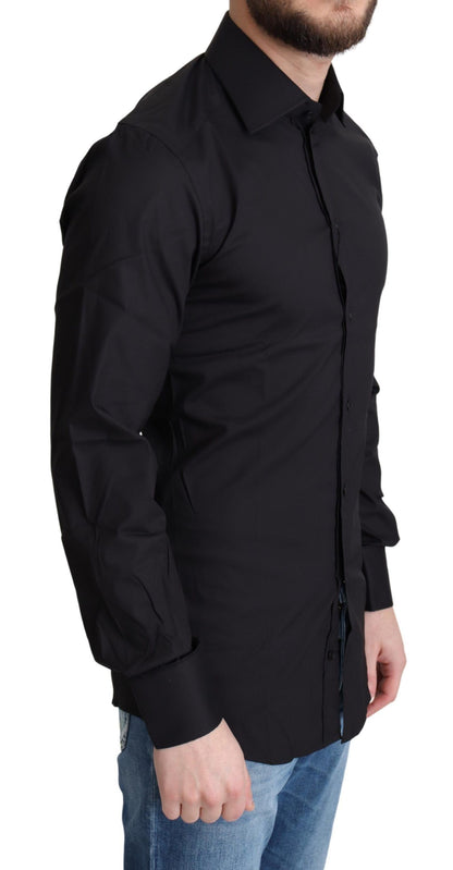 Chemise de soirée Dolce & Gabbana en coton mélangé noir