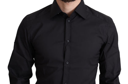 Chemise de soirée Dolce & Gabbana en coton mélangé noir